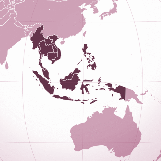 Karte von Südostasien.